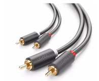 Kabel i złączka UGREEN AV104 Przewód 2x RCA (Cinch) do 2x RCA (Cinch) 1m 6957303837472